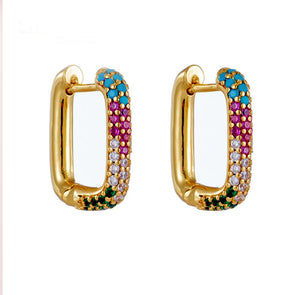 Gold multi colored zircon loops