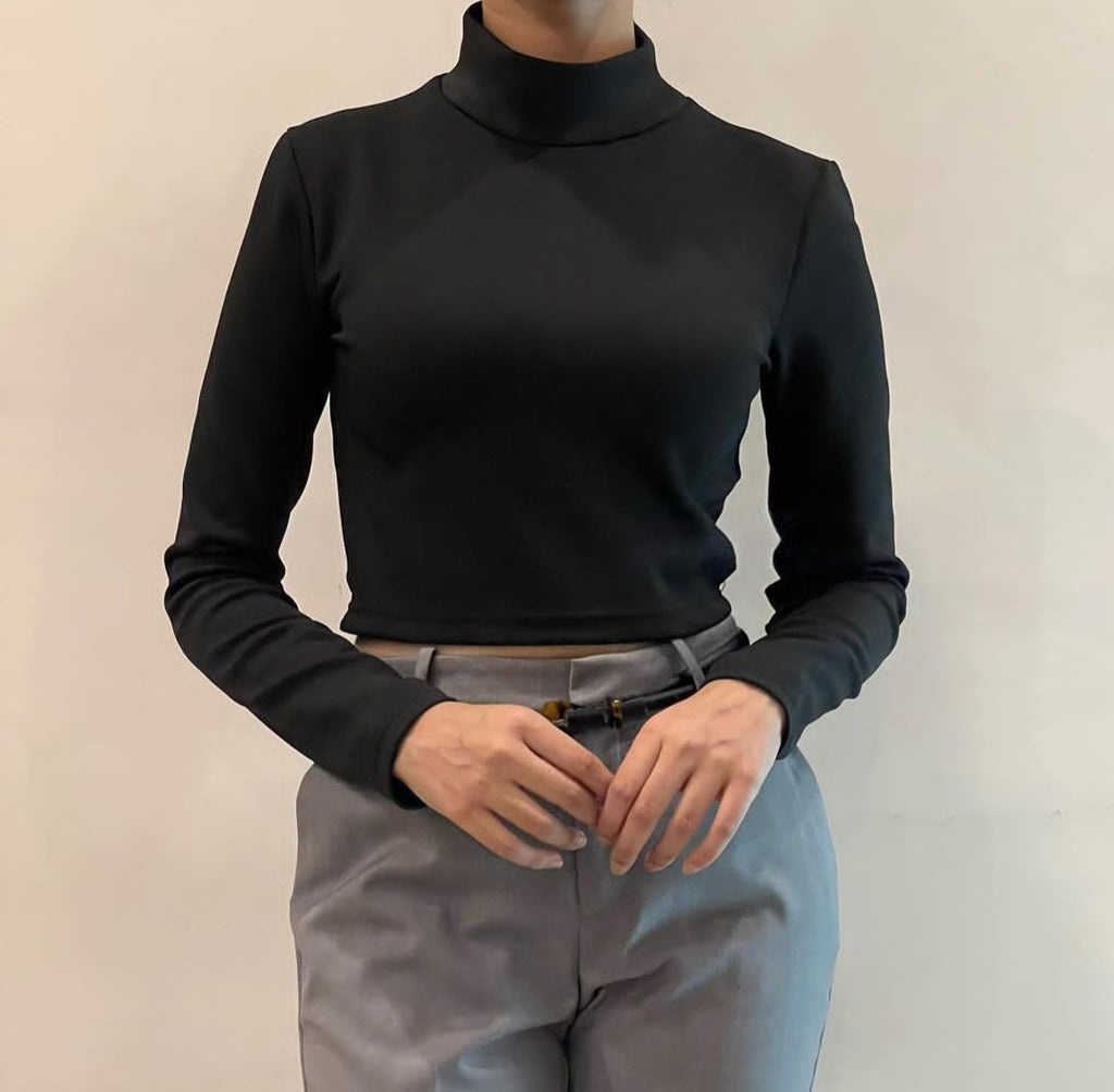 Black high neck