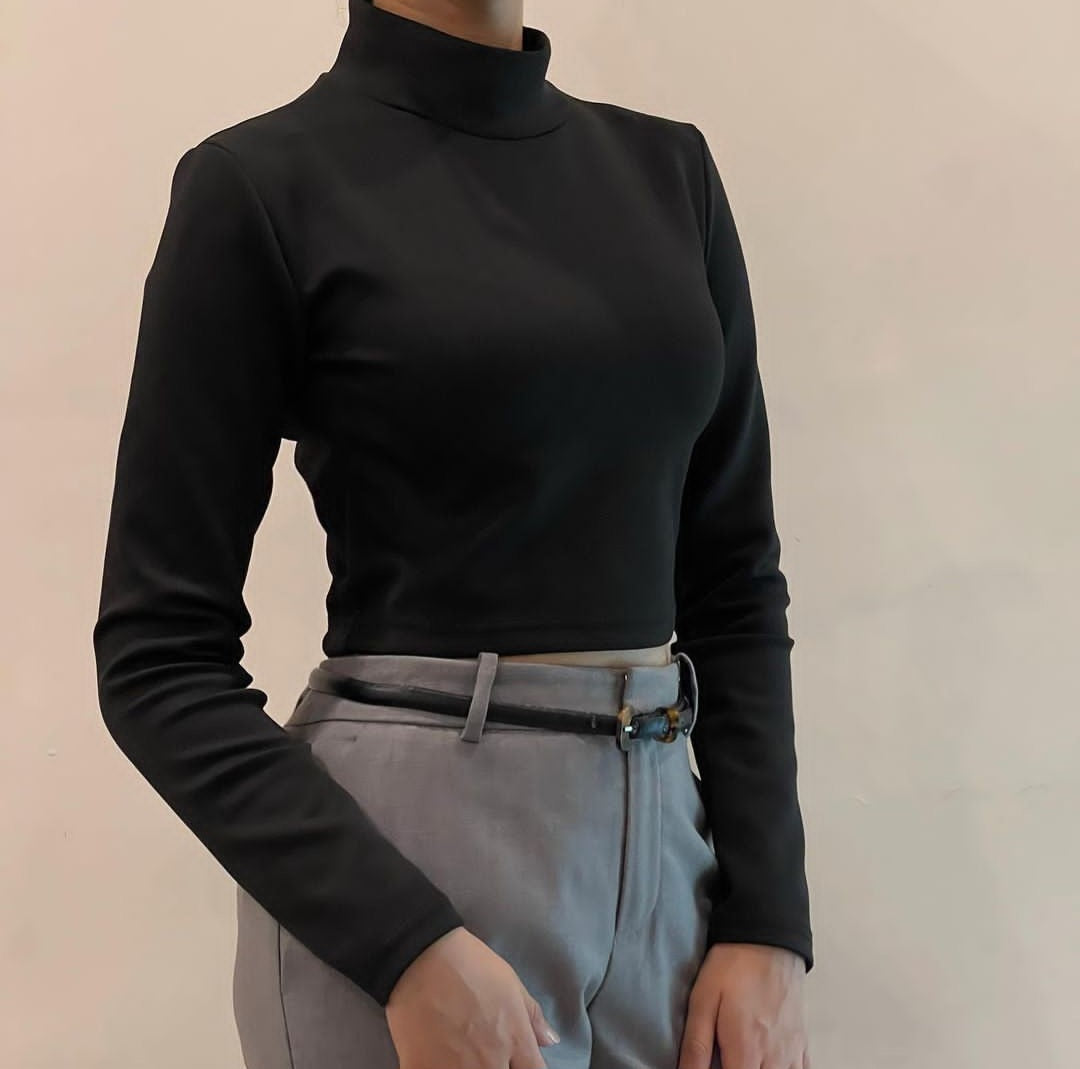 Black high neck