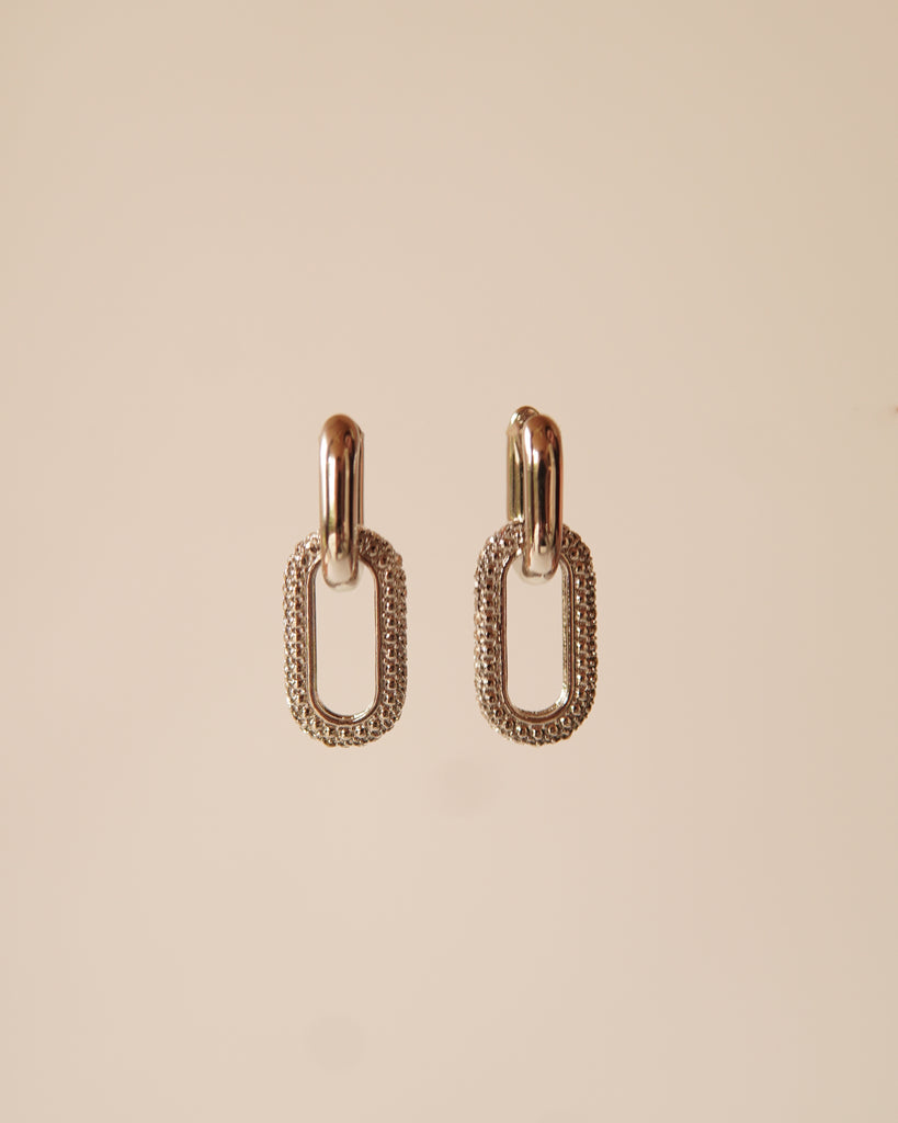 Silver Double Zircon Loops