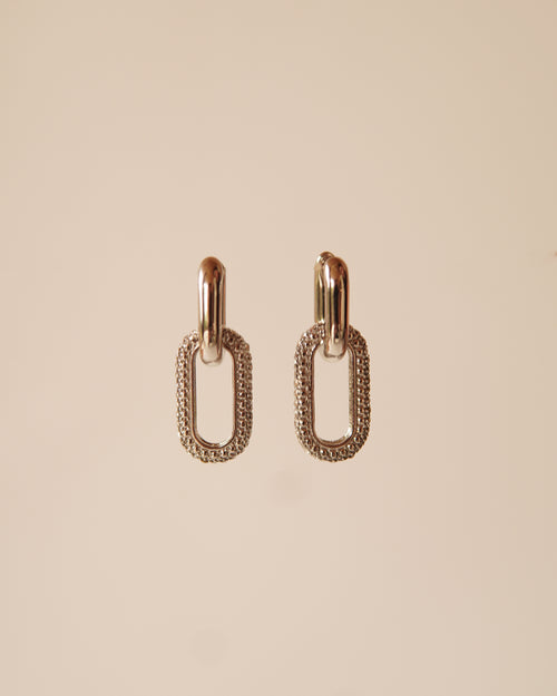 Silver Double Zircon Loops