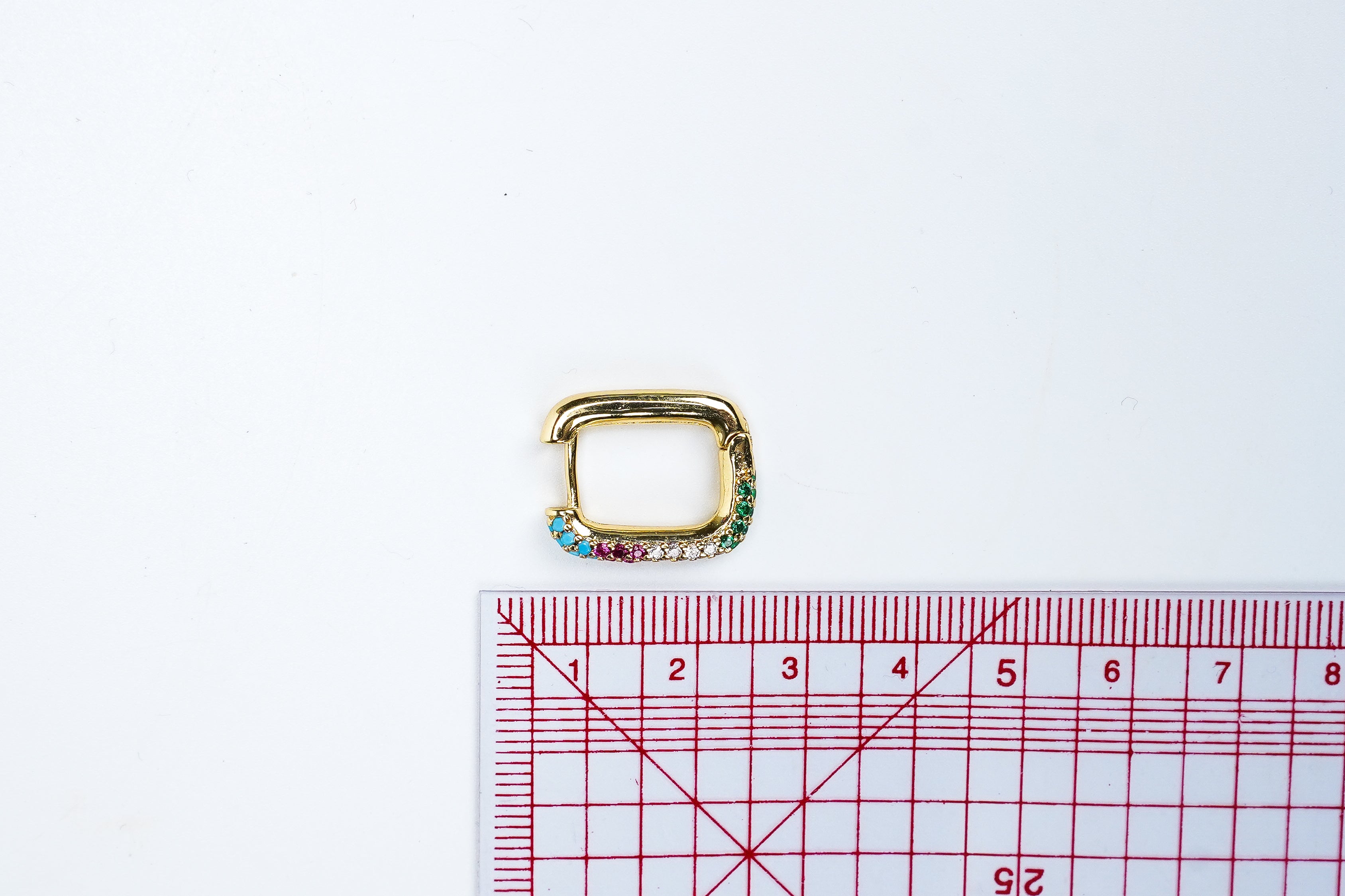 Gold multi colored zircon loops