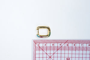 Gold multi colored zircon loops