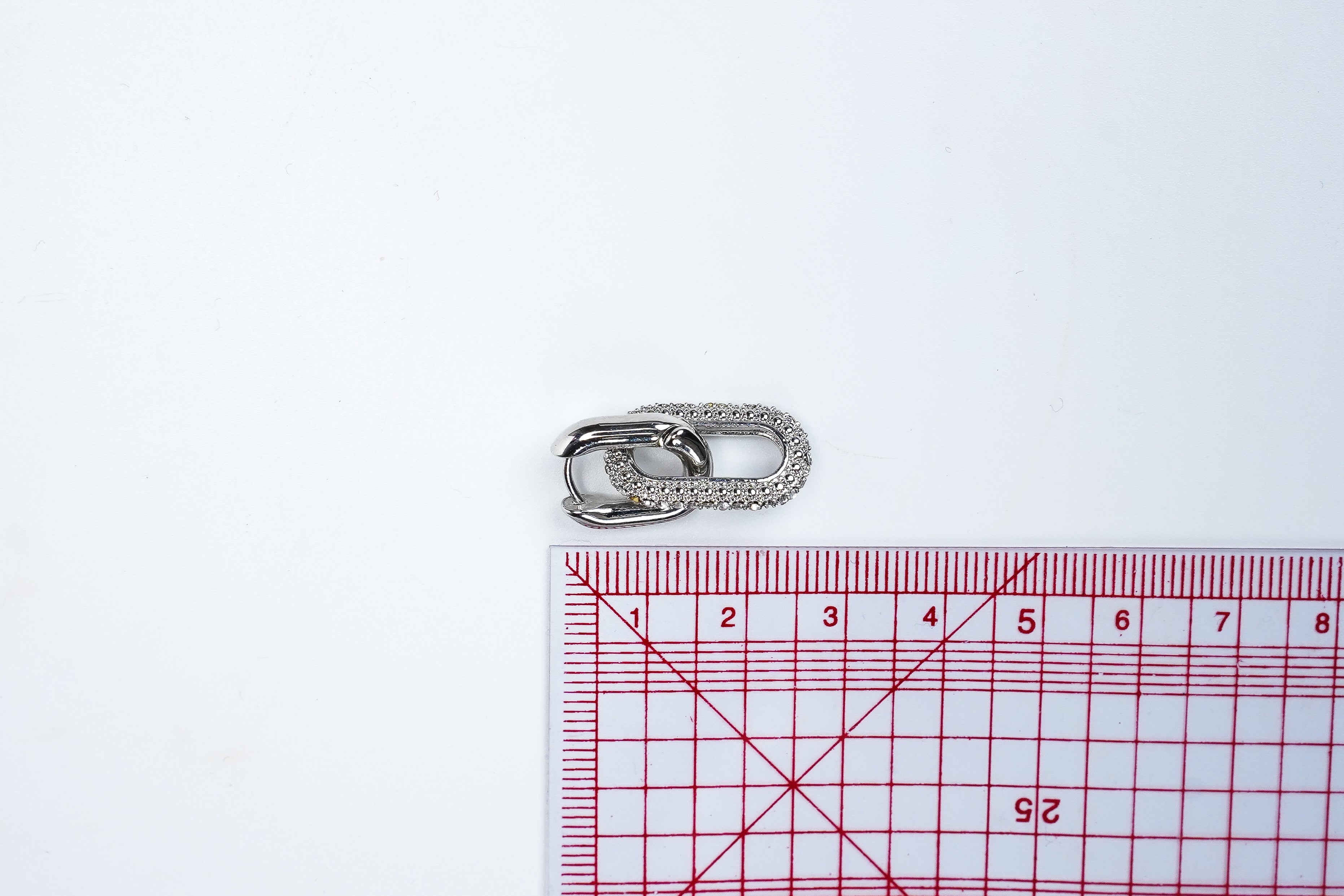 Silver Double Zircon Loops
