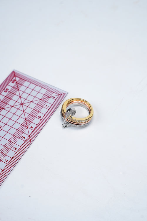 Safety Pin Stack Ring