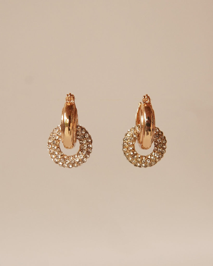 Double looped zircon Round Huggies