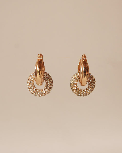 Double looped zircon Round Huggies