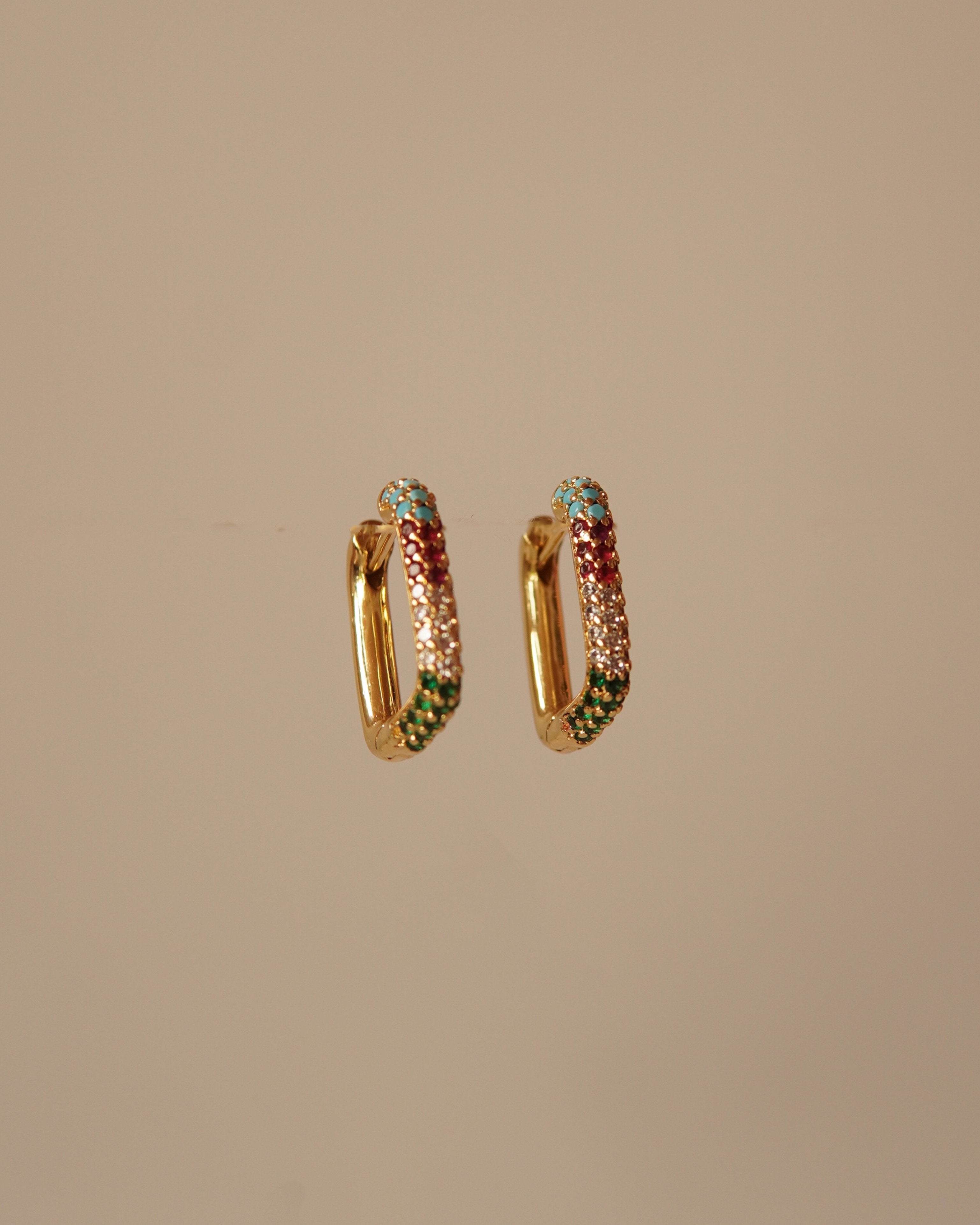 Gold multi colored zircon loops