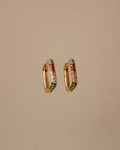 Gold multi colored zircon loops