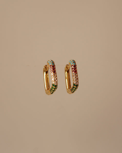 Gold multi colored zircon loops